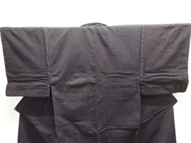  アンティーク　縞木綿男物着物